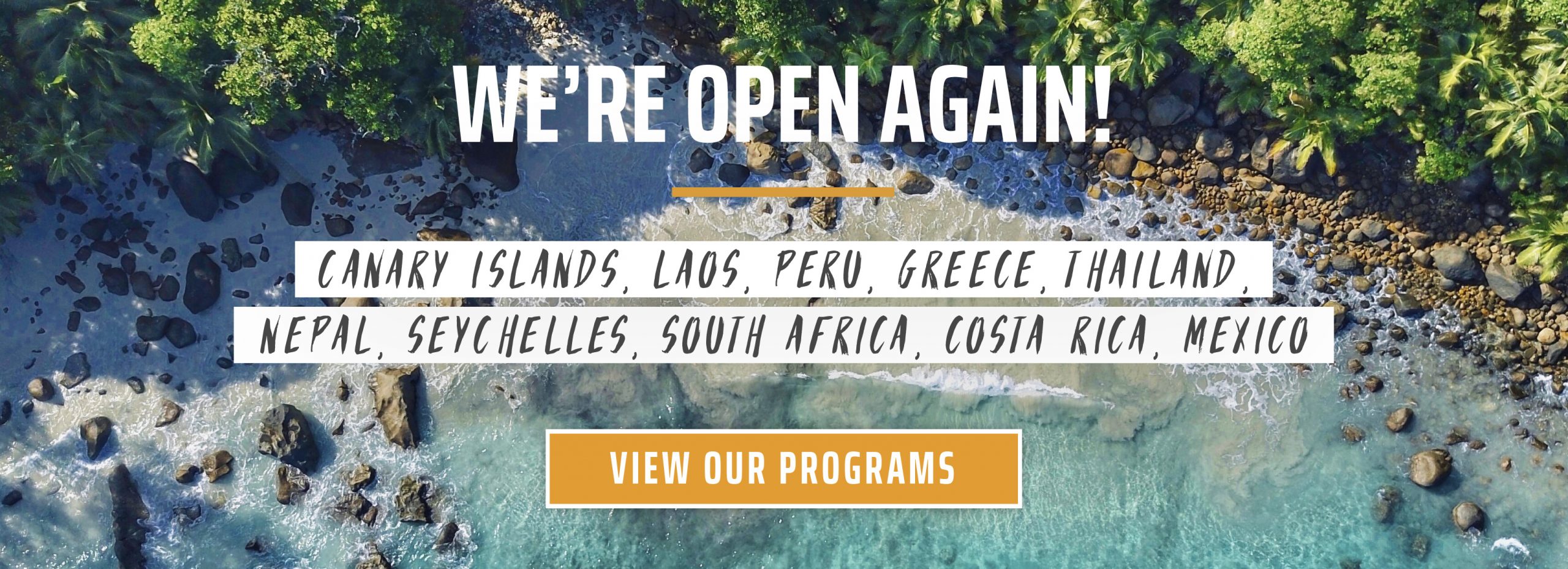 Banner image indicating which locations are have re-opened
