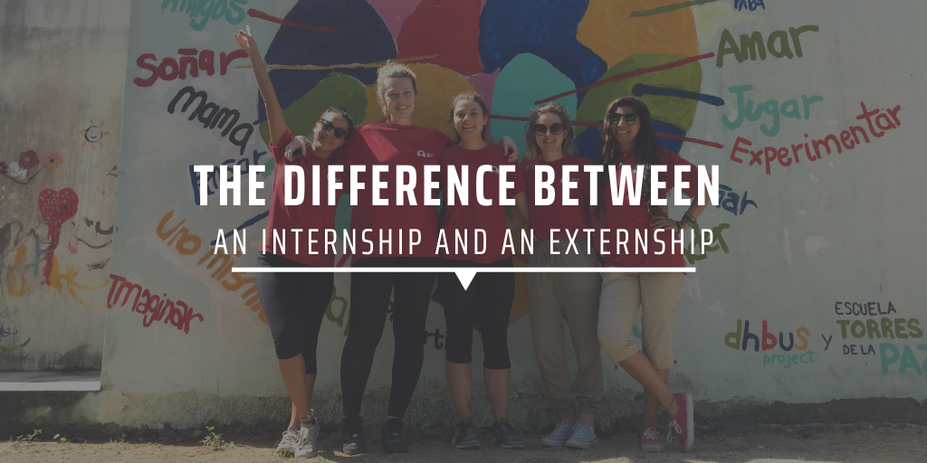 The difference between an internship and an externship
