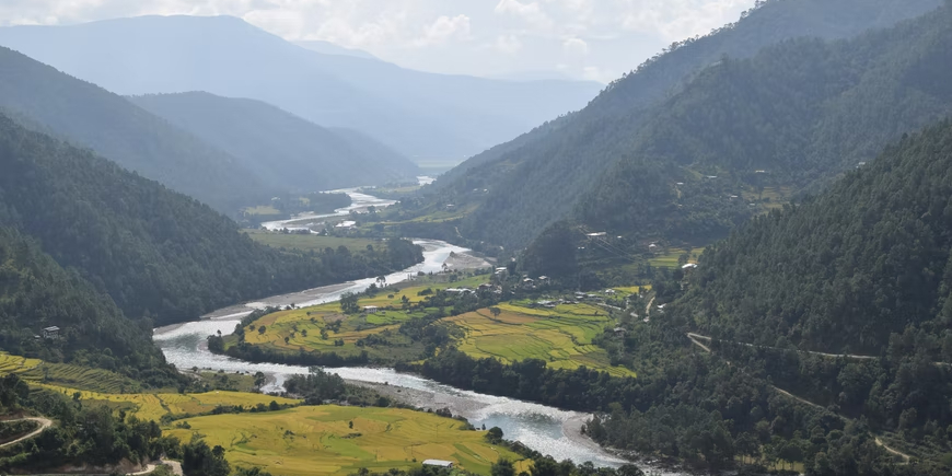 Beautiful scenery in Bhutan